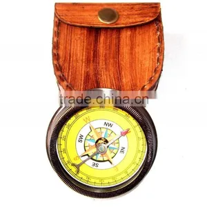 Antique Brass Maritime Gift Compass-Pocket Compass 13493 thumbnail-1