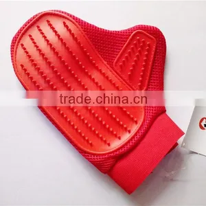 Hot Cut Hand Shaped Dogs & Cats Pet Grooming Bath Massage Glove Brush Comb thumbnail-1