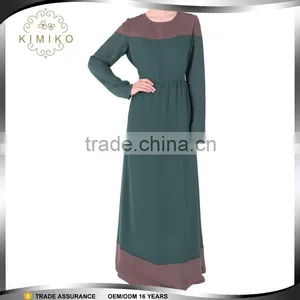 China Export Clothes Islamic Clothing BlockColor Muslim Dresses thumbnail-1