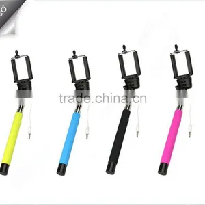 Factory Price High Quality Selfie Stick With Cable Selfie Stick Monopod Cable Take Pole thumbnail-1