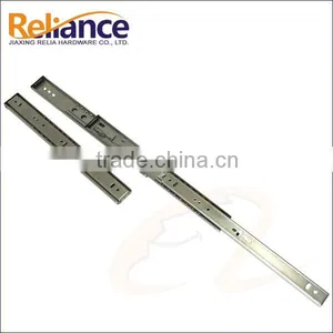 35mm 3 Folding 2 Ball Bearing Self Locking Telescopic Channel Drawer Slide thumbnail-1