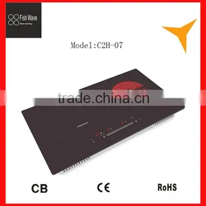 New Product Two Burners Induction Cooker One Infrared Cooker Touch Control Infrared Cooker VS Induction Cooker thumbnail-1