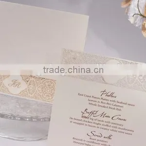 Intricate Laser Cut Lace White Personalised Luxury Wedding Day Invitation thumbnail-4