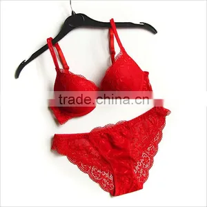 Sexy Hot Fashion Lace Push up Bra Set thumbnail-1