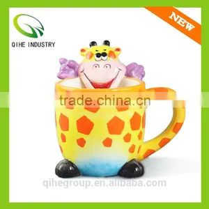 3D Animal Ceramic Cow Shape Mug With Foot thumbnail-1