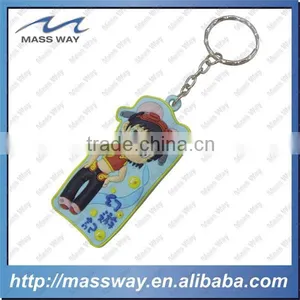 Promotion Latest Pink Custom 3D Cap Shape Soft PVC Rubber Keychains thumbnail-5