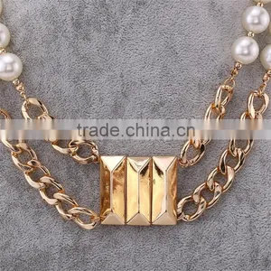 2016 Newest Fashion Alloy Gold Plating Beaded Fashion Jewelry Necklace thumbnail-5