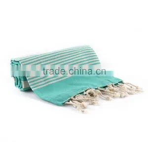 Kikoy Cotton Beachtowel/ With Tassels Cotton Blanket/ Beachtowel thumbnail-1