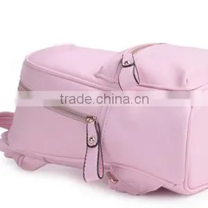 High Quality PU Leather Pink Girl Backpack thumbnail-6