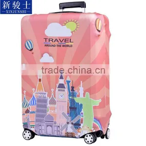 Fashion Custom Printing Polyester Spandex Luggage Cover Trolley Bag Protective Cover thumbnail-3
