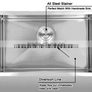 CUPC Stainless Steel Undermount Single Handmade Kitchen Sink Made in China thumbnail-3