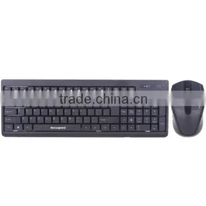 3D Embossed Ultra Flat Cheap Wireless Keyboard and Mouse thumbnail-1