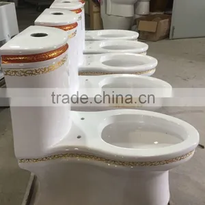 Porcelain Luxury Decorative Flower Gold Enamel Bathroom Design Red Color Quality Choice thumbnail-6