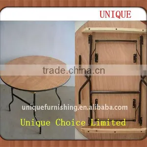 6FT Plywood Folding Round Table Used Party Rental Furniture For Sale thumbnail-1