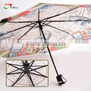 PRECIOUS 3 FOLD HAND OPEN UMBRELLA thumbnail-1