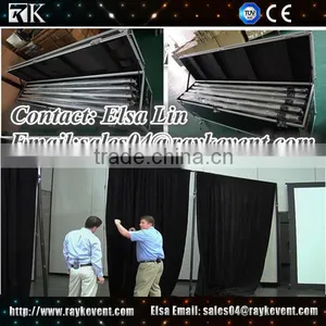 Adjustable Telescopic Banner Pole Pipe and Drape Used Pipe and Drape Kits With Road Case thumbnail-1