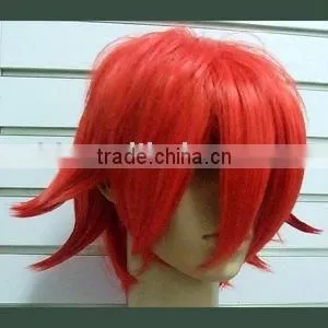 Red Short Cosplay Party Wig Straight Hair Cosplay Full Wigs thumbnail-1