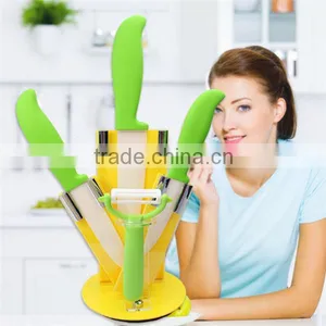 Colorful Kitchen Knife Ceramic Knife Set With Peeler UD1013 thumbnail-1
