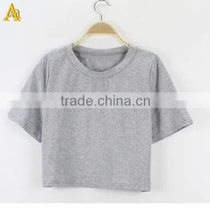 Cotton Plain Tee Shirts Wholesale for Women thumbnail-1