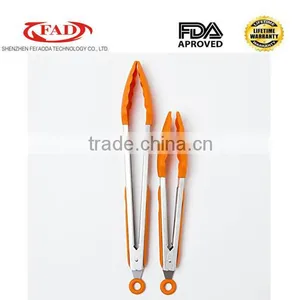 Durable Stainless Steel Silicone BBQ Tongs thumbnail-2