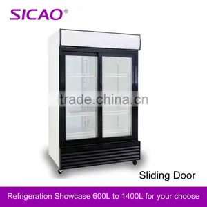 600L Compressor Double Hinged Door Refrigeration Showcase thumbnail-2