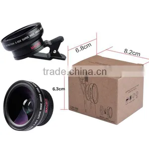 Newest Premium Quality 0.45X HD Super Wide Angle Lens 12.5X Macro 2 in 1 Lens Kit for IPhone 6S SE 5S Huawei HTC thumbnail-4