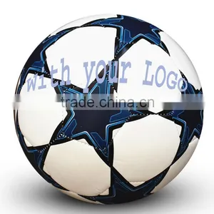Star Design/custom Soccer Ball/football Size 5# Brand Logo Hand Sewn PU/PVC thumbnail-1