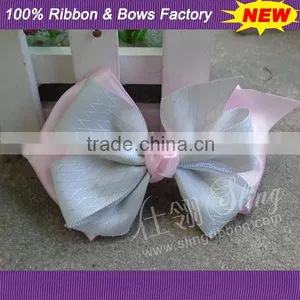 Grosgrain Ribbon Baby Hair Bow With Metal Clip thumbnail-1
