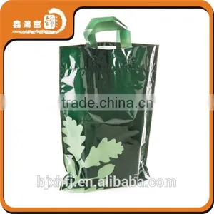 Custom Shopping Printing Packaging Plastic Bag Flexiloop Handle thumbnail-3