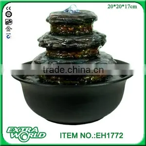 Interior Design Three Tier Cascading Tabletop Fountain thumbnail-3