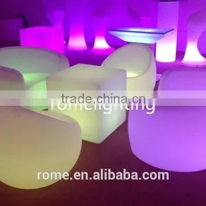 Nightclub Flashing Sofas Washable Plastic LED Bar Furniture/Led Lighting Outerdoor Chair thumbnail-2