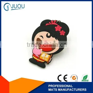 Custom Cute Girl Shaped Keychain Pvc Factory From China thumbnail-1
