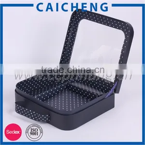Handmade Printed Paper Cardboard Suitcase Box With Handle thumbnail-5