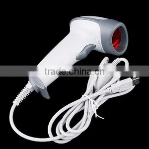 White CCD Scan Laser Barcode Scanner Bar Code Reader thumbnail-1