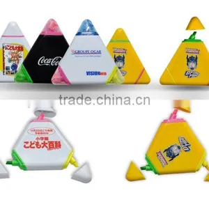 Triangle 3 Colors in 1 Highlighter for Promotion Triangle Shape Items Gifts Clear Highlighter Pen/triangle for Trampoline thumbnail-3