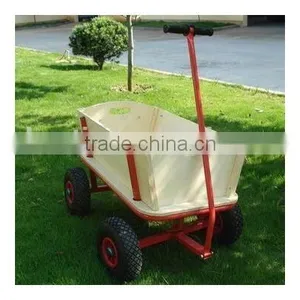 Children Wooden Hand Pull Cart thumbnail-2