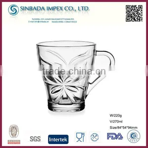 SGS Level KTZB21-2, New Design Wholesale Bulk Clear Glass Coffee Mug thumbnail-4