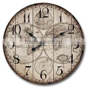 Cheap Antique Wooden Wall Clocks MDF Wall Clocks Minhou Wooden Clock Wholesale thumbnail-1