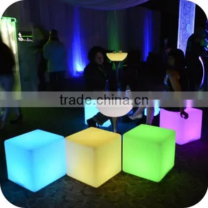 Outdoor Glowing Cube Seat/ Waterproof Plastic Led Cube Sitting/ Cube Seat Chair thumbnail-2