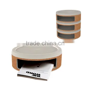 Round Wood Trim Side Opening Concrete Storage Container thumbnail-1