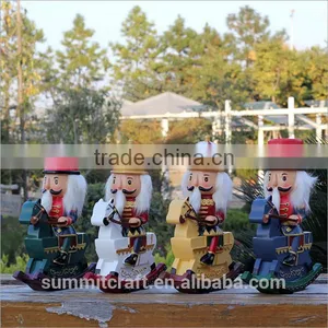Resin Nutcracker Soldier Toy Christmas Decoration Rocking Horse thumbnail-1