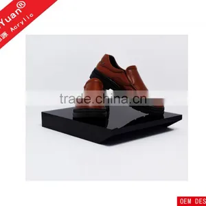 Custom Black Acrylic Shoes Display With Thick Base thumbnail-4