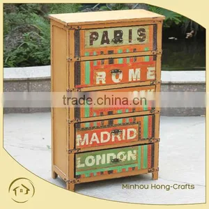 Shabby Chic Colorful File Cabinets thumbnail-1