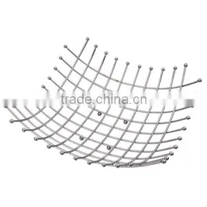 Chromed Steel Silver Fruit Basket WI0073 - Kitchen 40cm * 10cm Wire Stand thumbnail-3