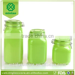 Ceramic Cookie Jar,Machine Made Glass Jar With Seal Clip thumbnail-1