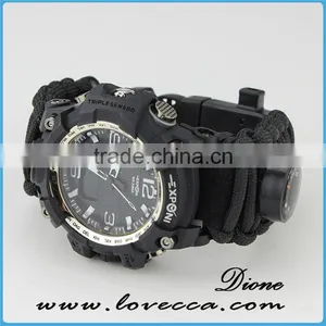 Custom Logo Luxury Survival Fishing Tool Kit 550 Paracord Watch for Men thumbnail-4
