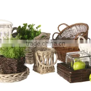 Wicker Basket Countryside Style /garden Decoration Basket thumbnail-1