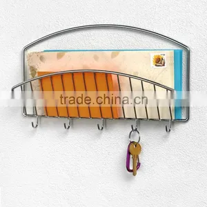 Metal Mail & Key Holder Organizer - Wall Mounted Organizer thumbnail-1