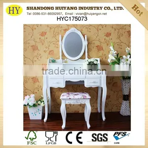 Wholesale Luxury Wooden Bedroom Modern Dressing Table With Mirror thumbnail-1