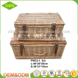 Wholesale High Quality Custom Cheap Empty Wicker Empty Bulk Picnic Baskets thumbnail-1